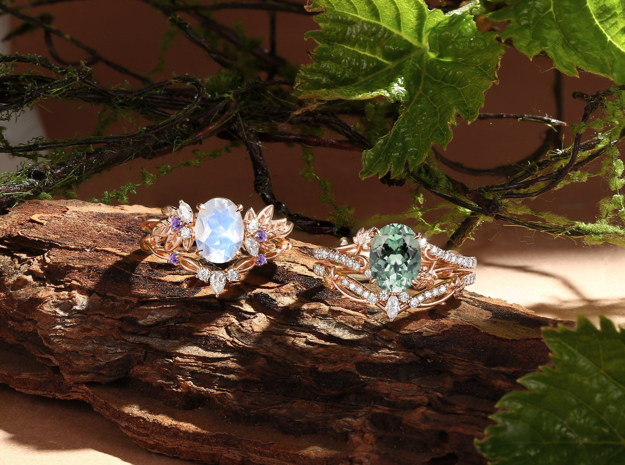 Grape Leaf Rings