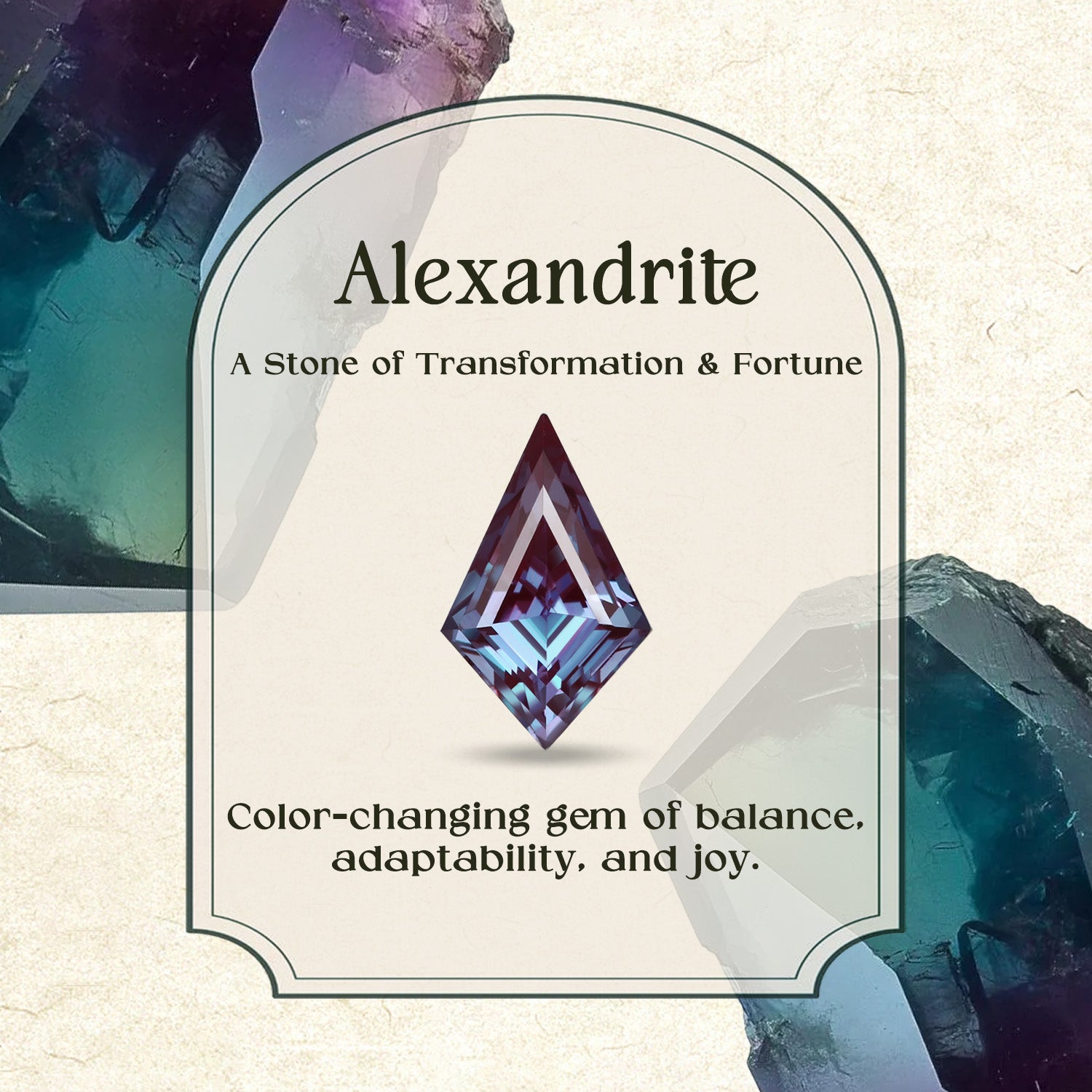 Katriel - Kite Cut Dark Purple Lab Alexandrite & Black Moissanite Oak Leaf Engagement Ring