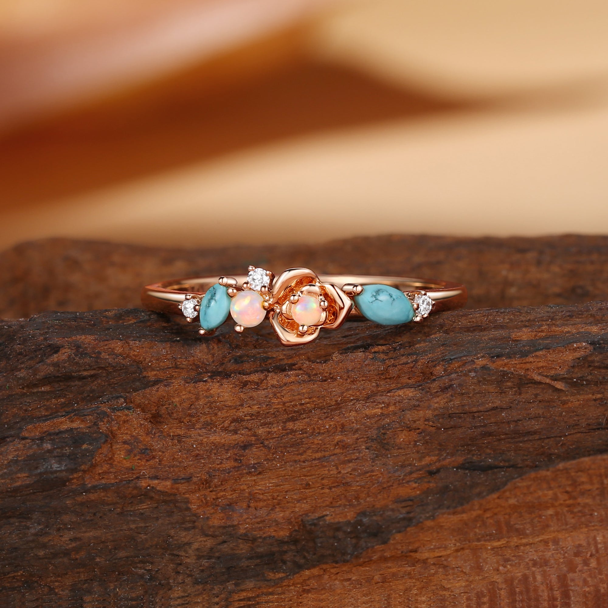 Wedding Band - Flower Design Delicate Wedding Band