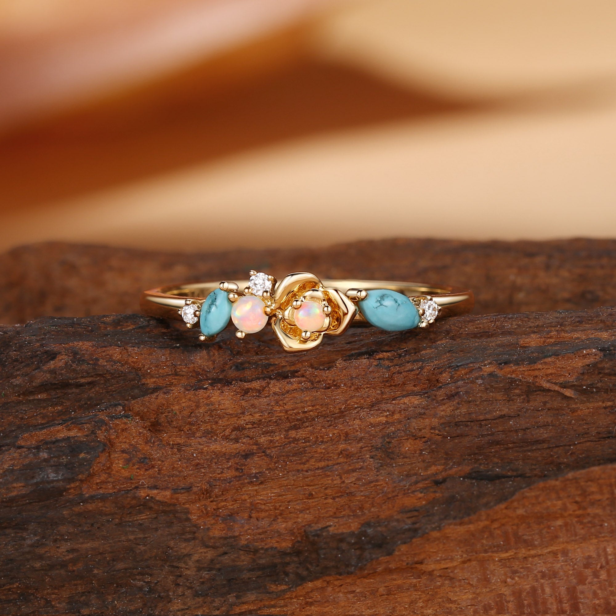 Wedding Band - Flower Design Delicate Wedding Band