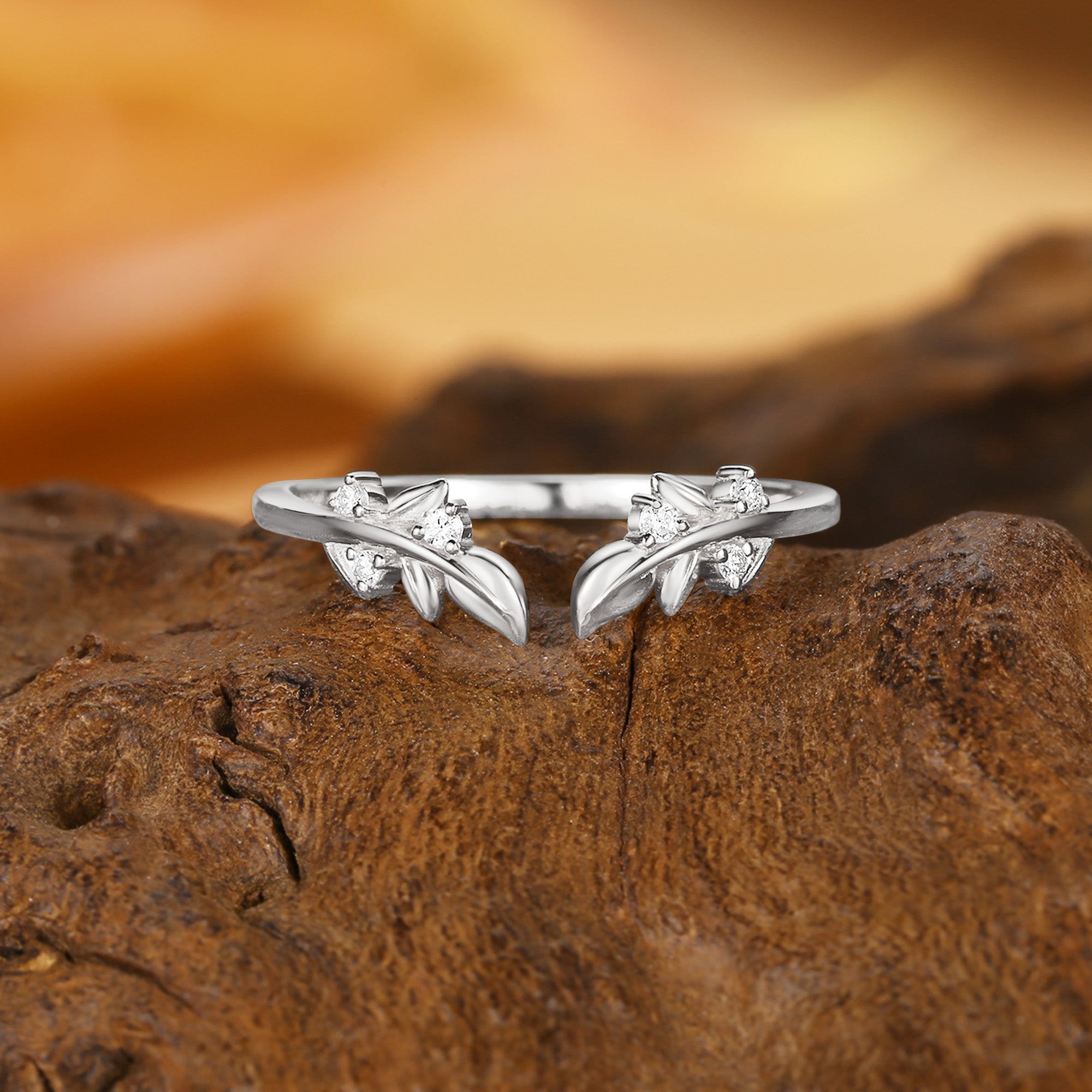Wedding Band - Leaf Design Open Wedding Band