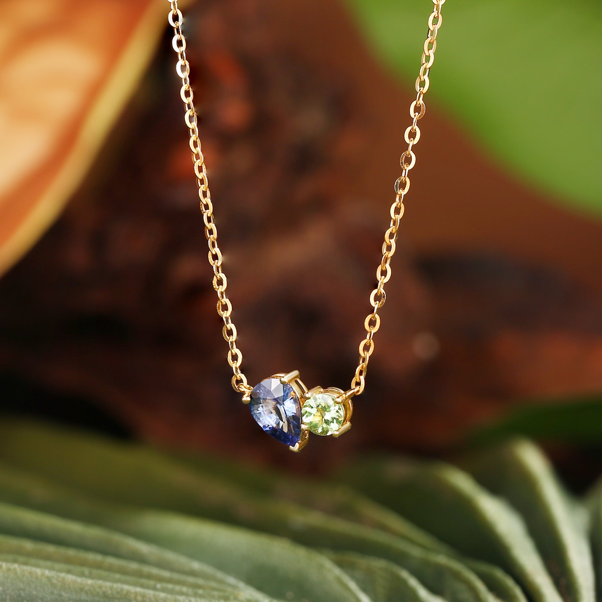 Monet's Garden-Inspired Lab Sapphire Classic Pendant