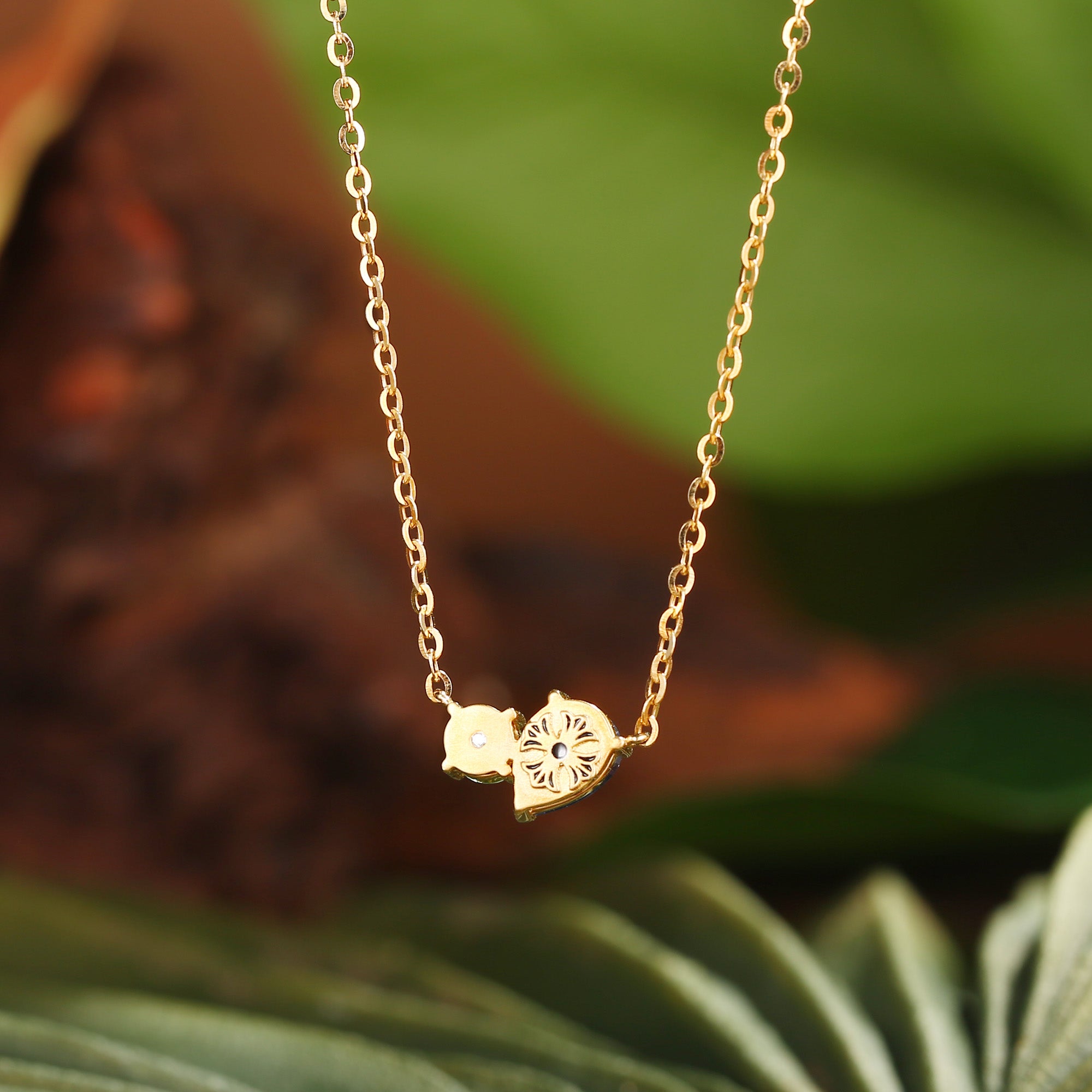 Monet's Garden-Inspired Lab Sapphire Classic Pendant