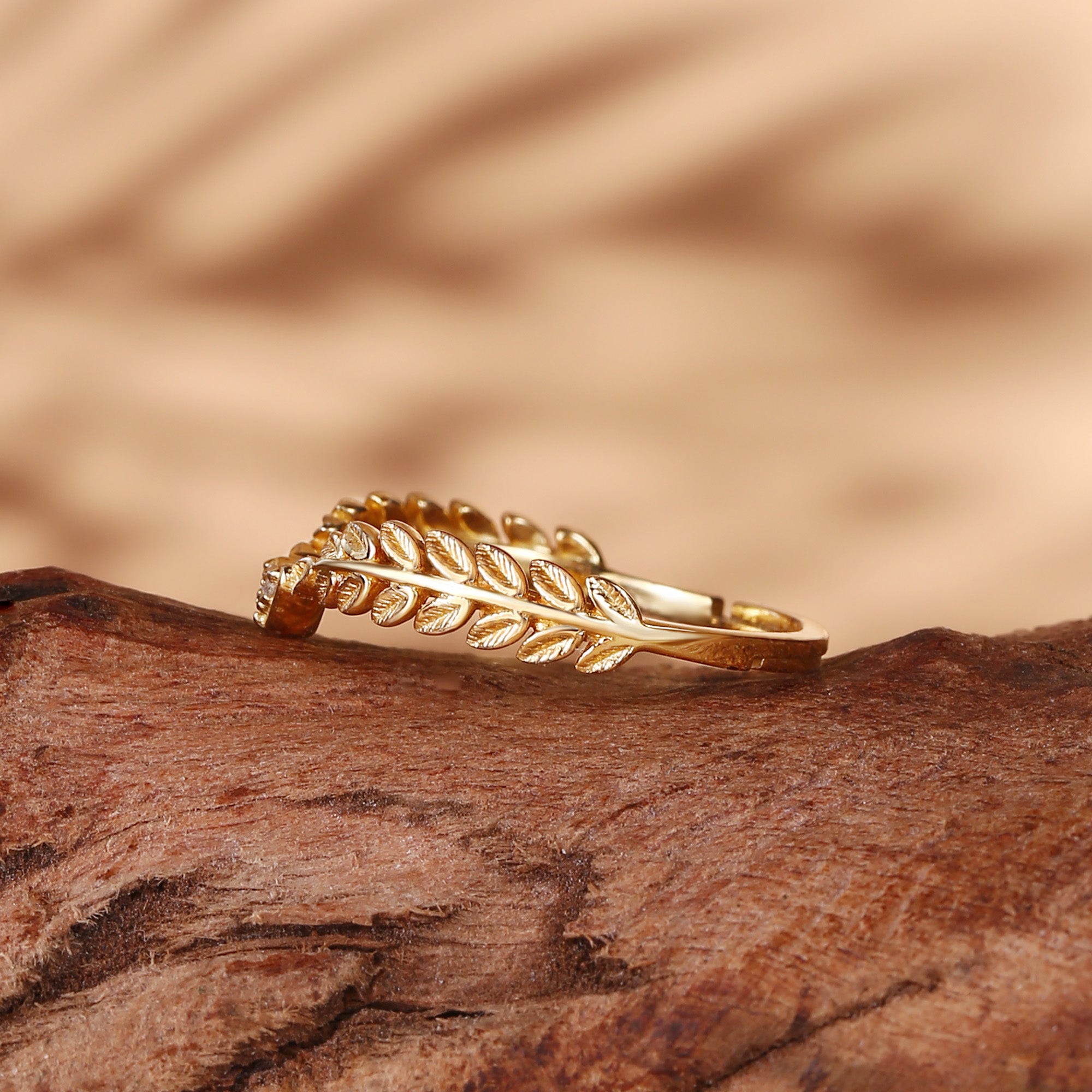 Wedding Band - Leafy Inspired Moissanite Wedding Band
