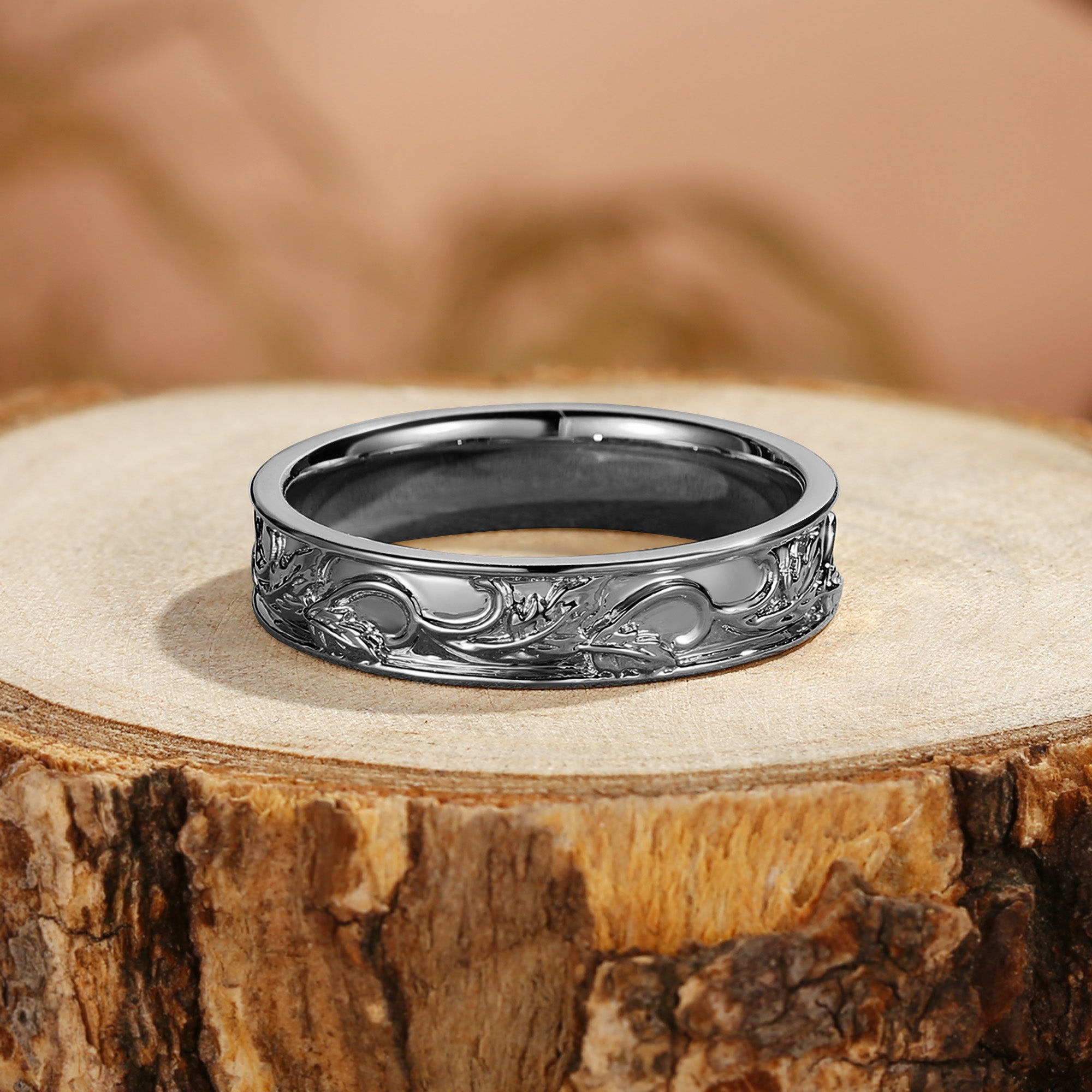 5MM Oak Leaf Promise Band