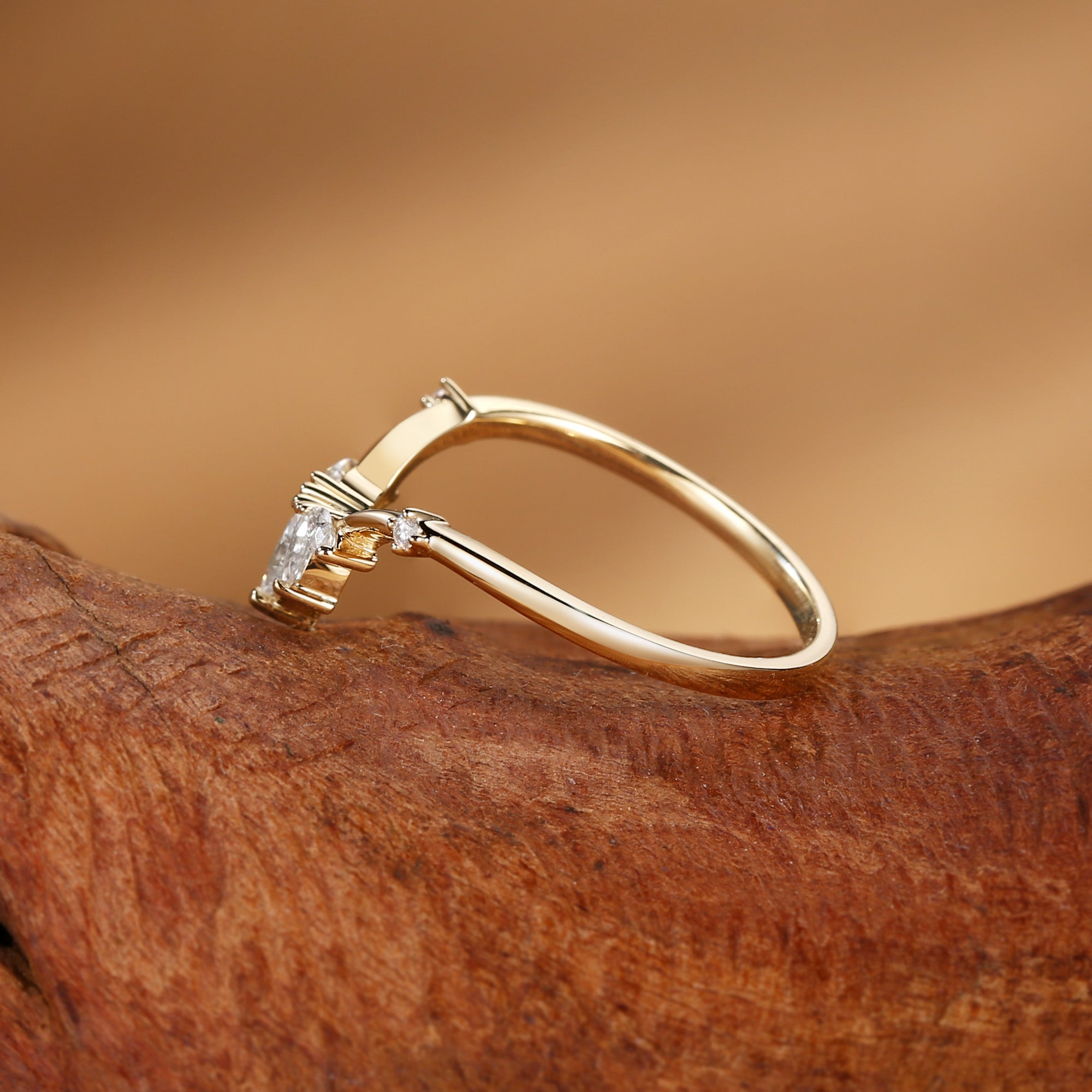 Classic Marquise Moissanite Wedding Band