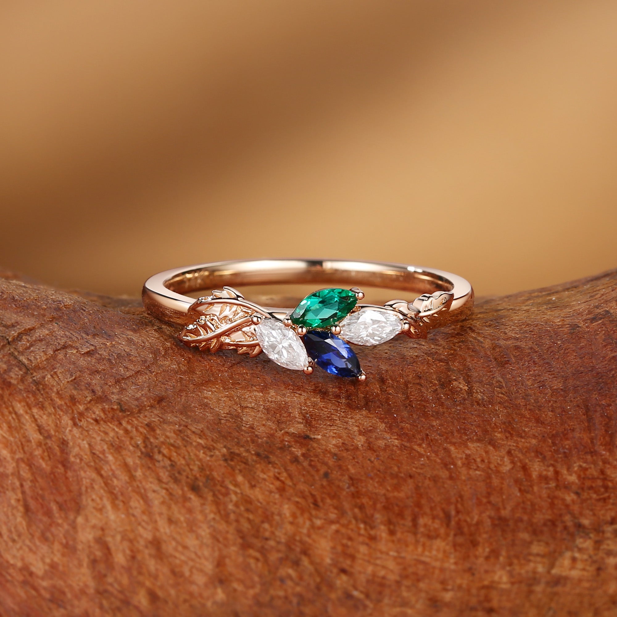 Sapphire & Emerald Promise Ring
