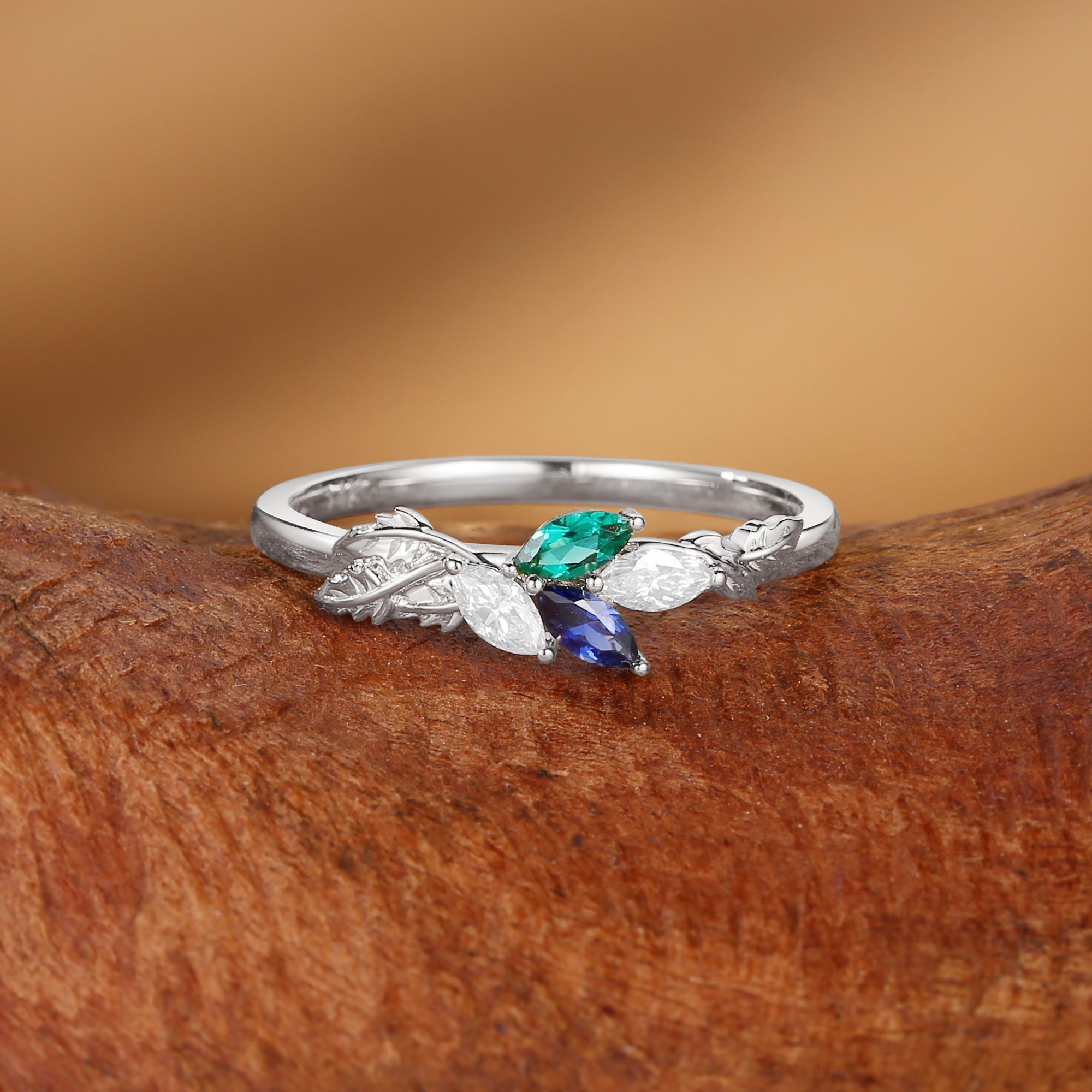 Sapphire & Emerald Promise Ring