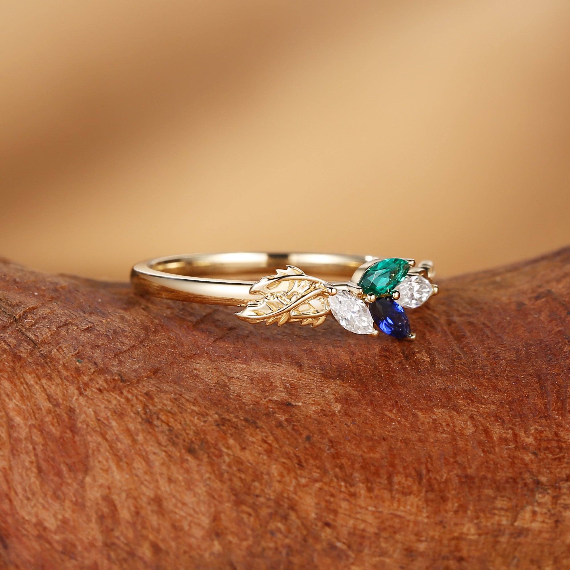 Sapphire & Emerald Promise Ring