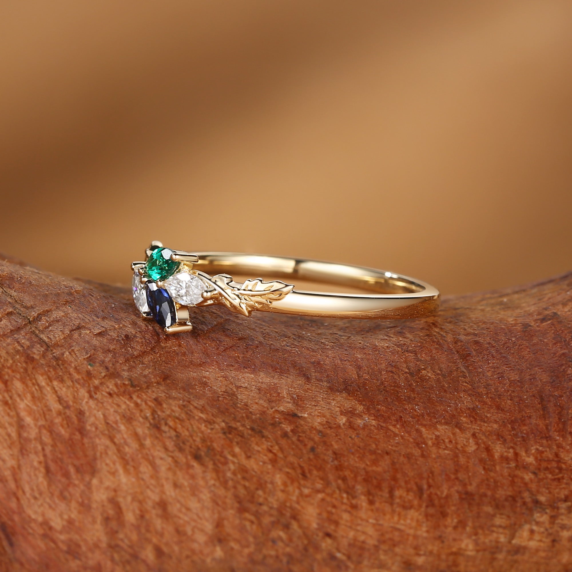 Sapphire & Emerald Promise Ring