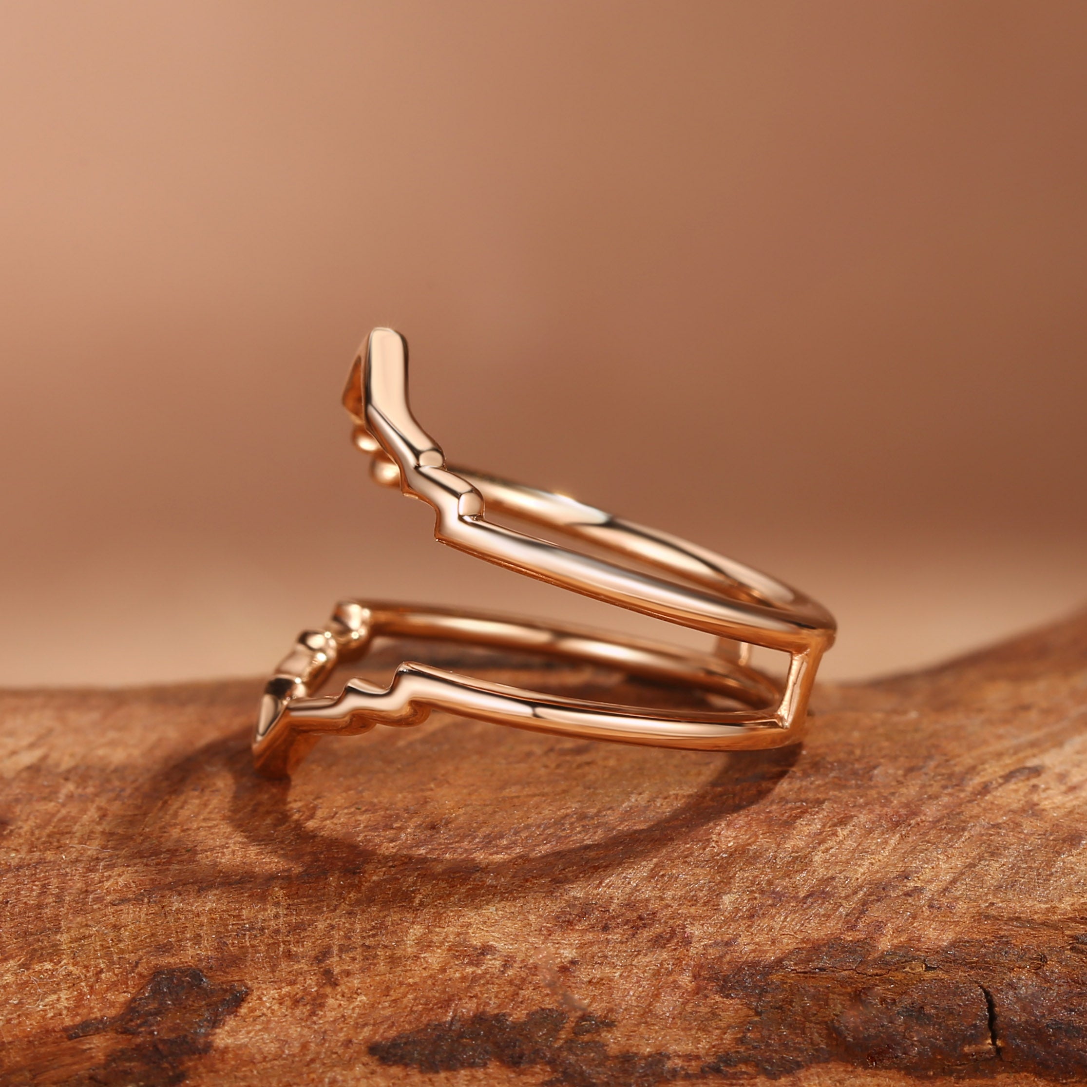 Giselle - Simple Delicate Curved  Enhancer Wedding Band