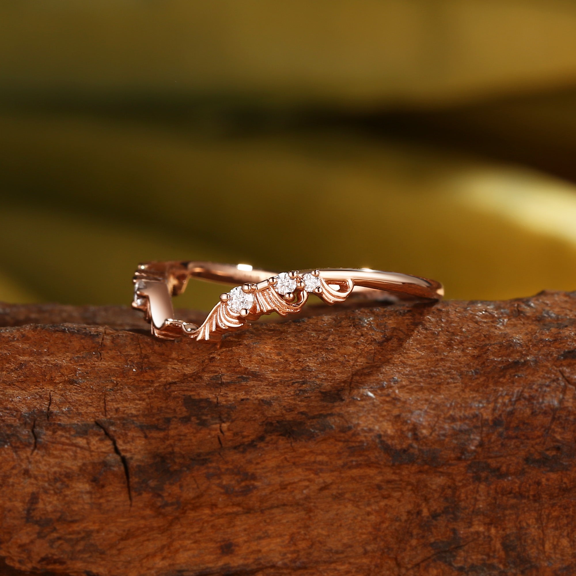 Wedding Band - Acanthus Leaf Design Wedding Band