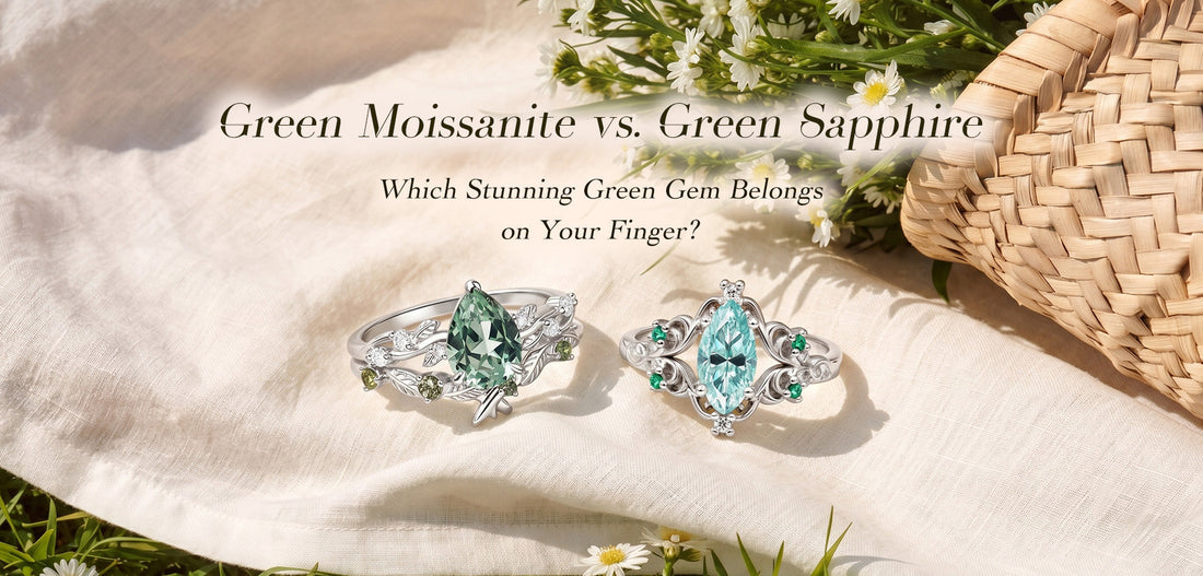 Green Moissanite vs. Green Sapphire: Which Stunning Green Gem Belongs on Your Finger?