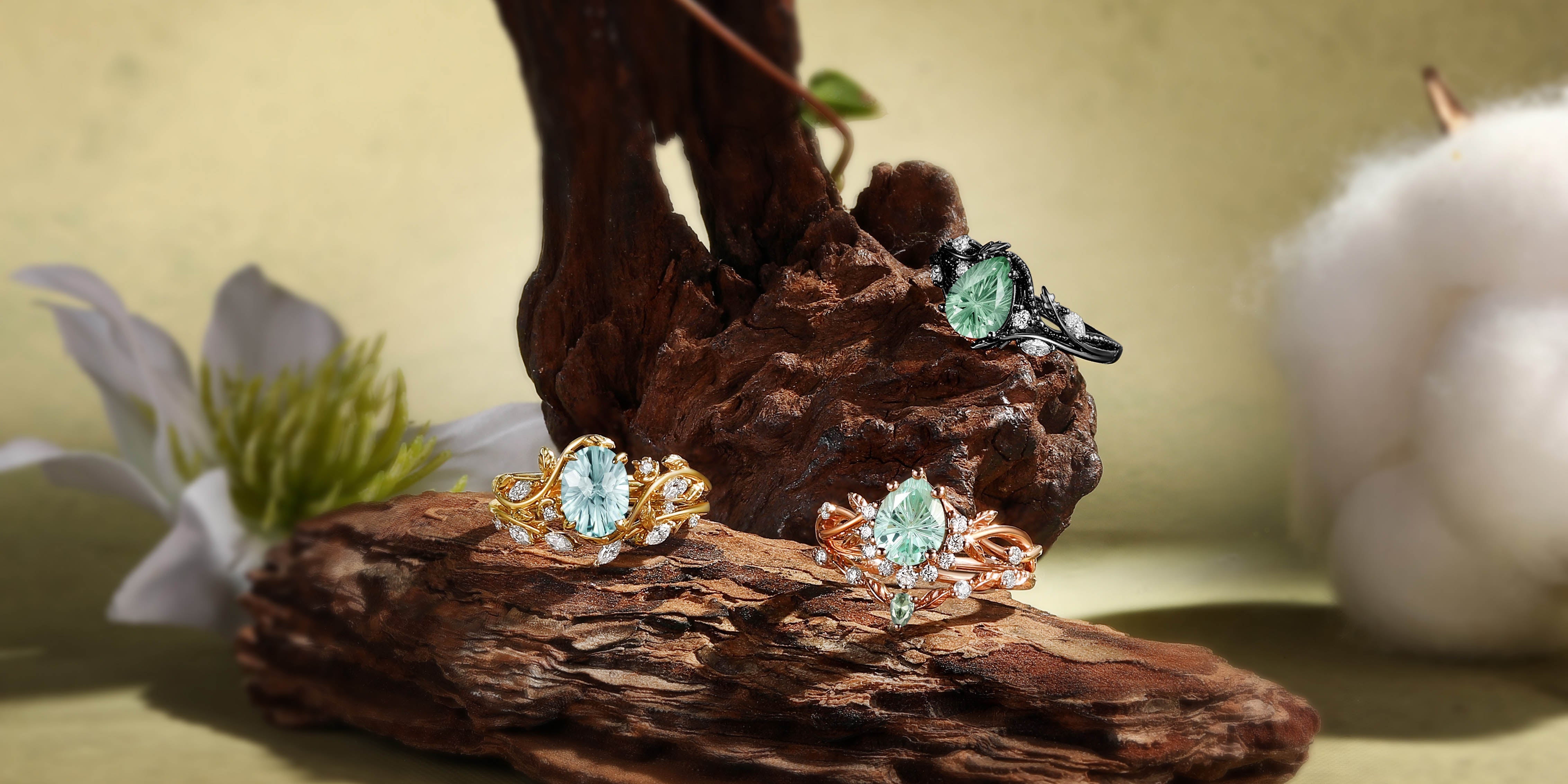 Green Sapphire Rings