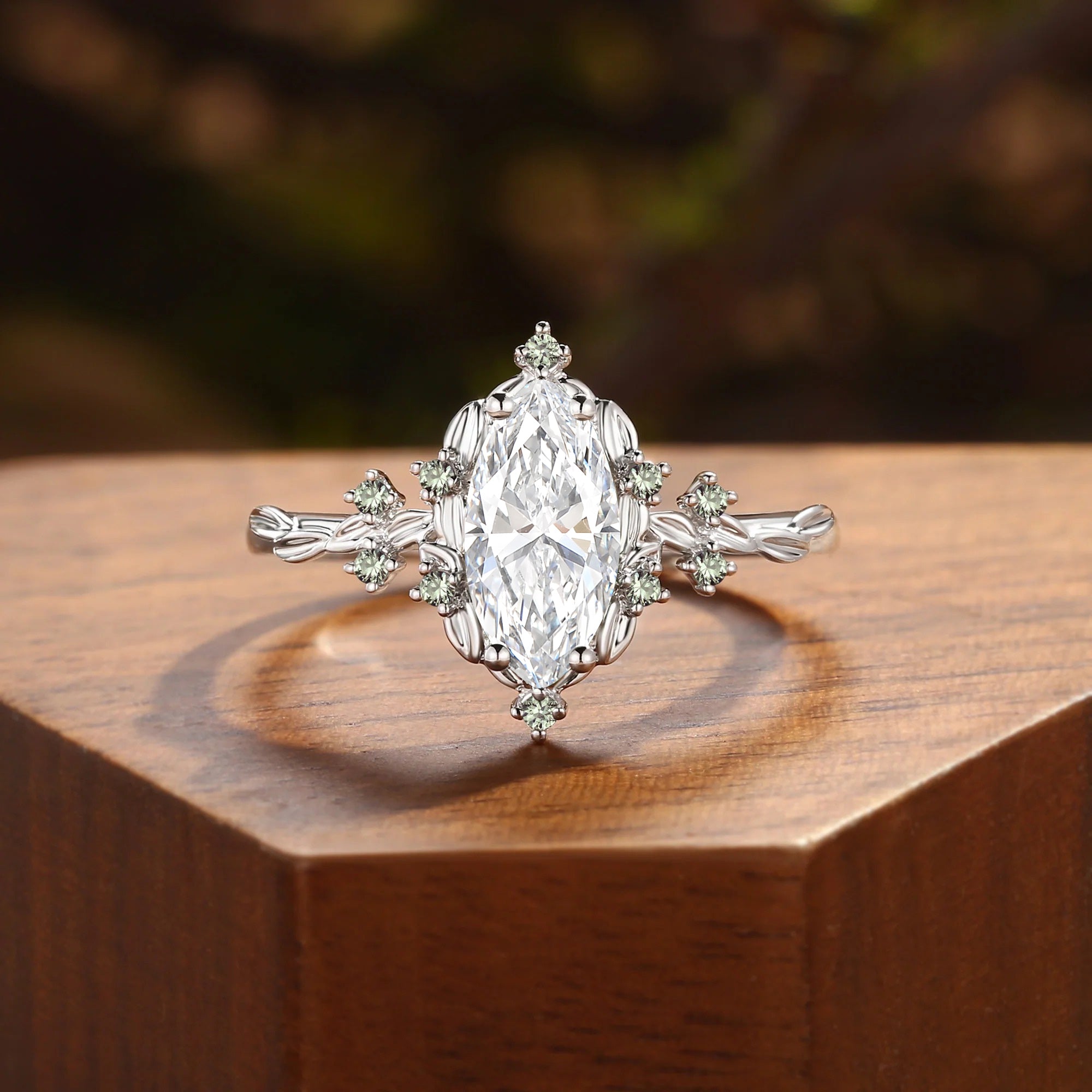 Eulalie - Marquise Cut Lab Grown Diamond Elf Engagement Ring