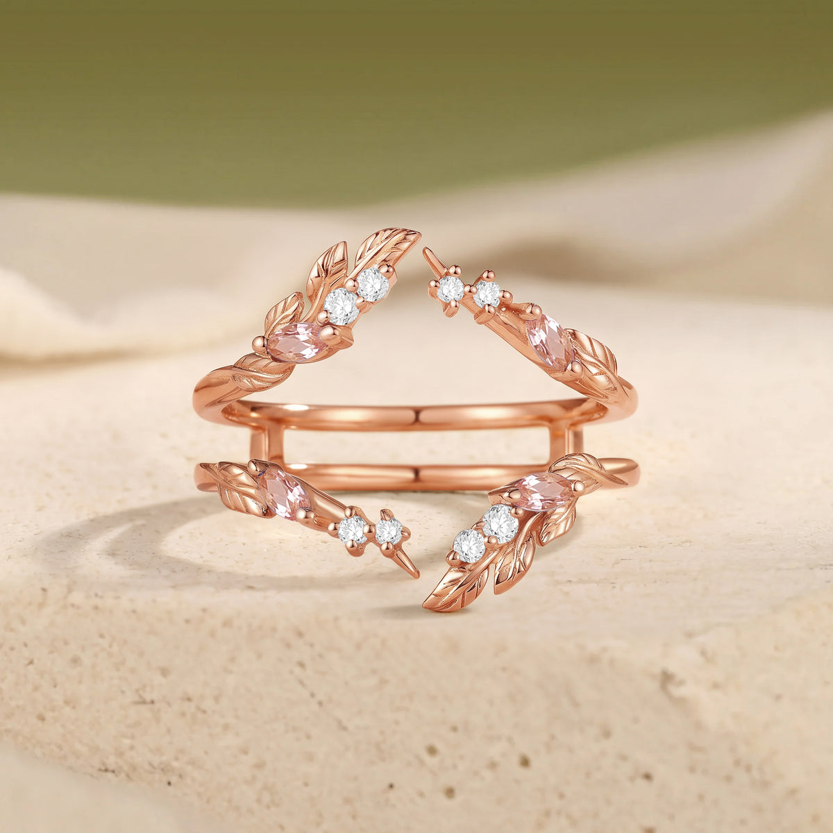 Delicate Leaf Vine Inspired Wedding Band