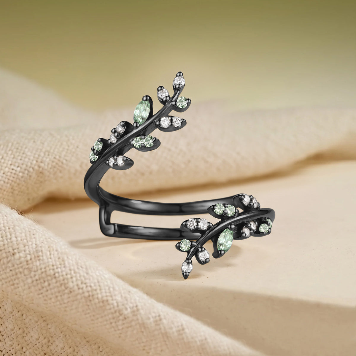Ethereal Nature Inspired Open Split Wedding Band