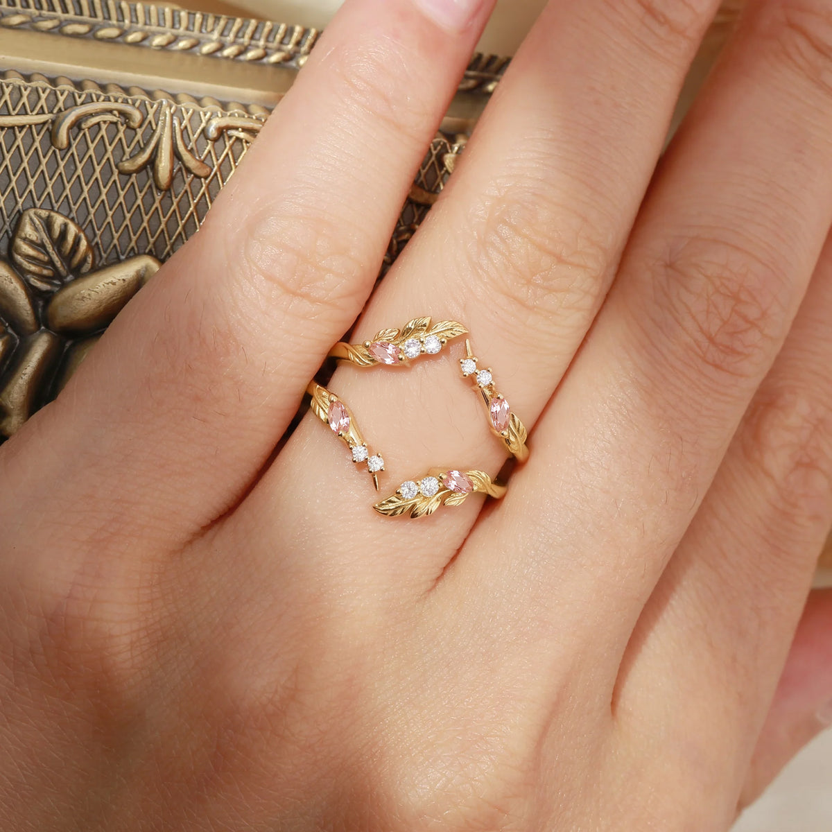 Delicate Leaf Vine Inspired Wedding Band