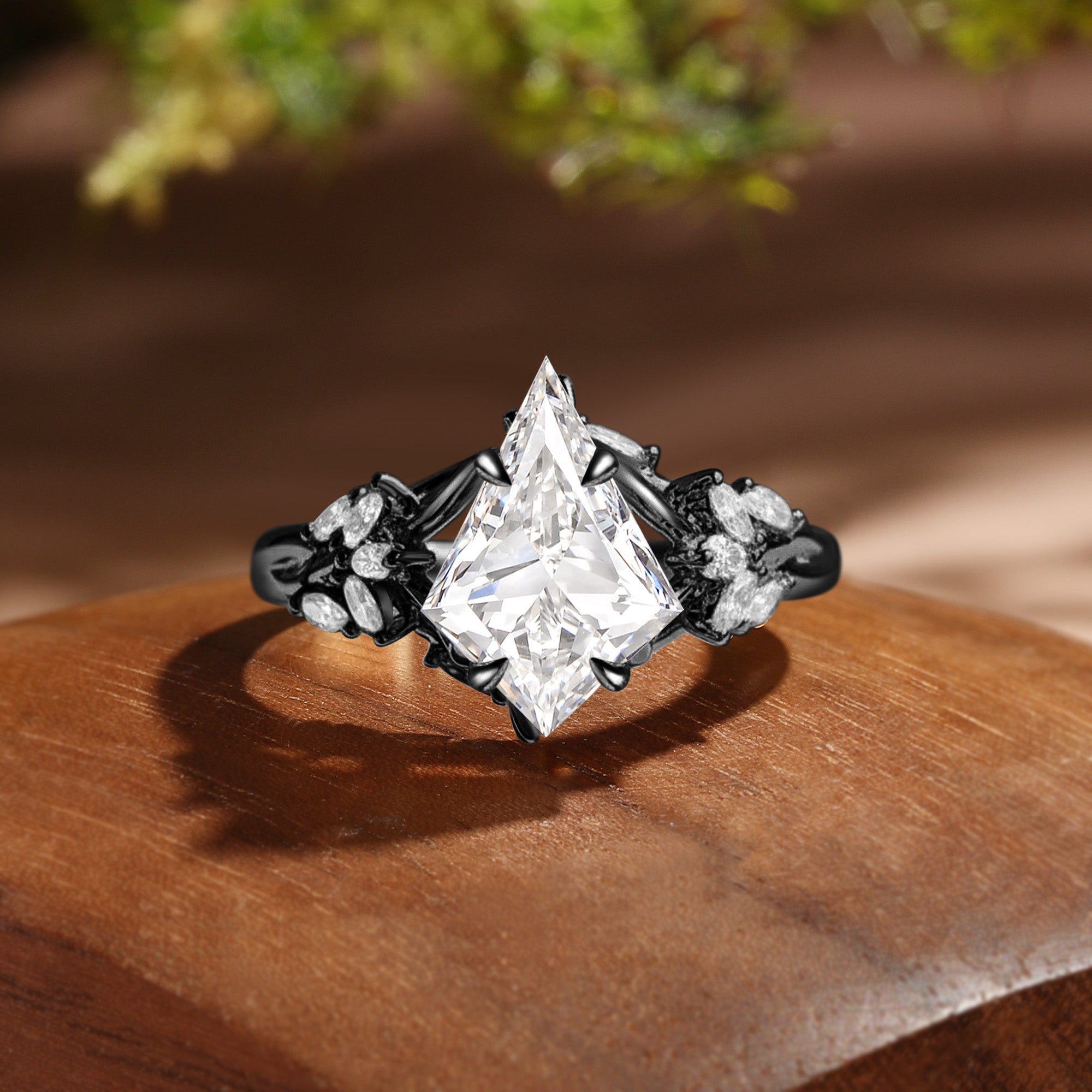 Kiara - Unique Kite Cut Lab Grown Diamond Cluster Promise Engagement Ring