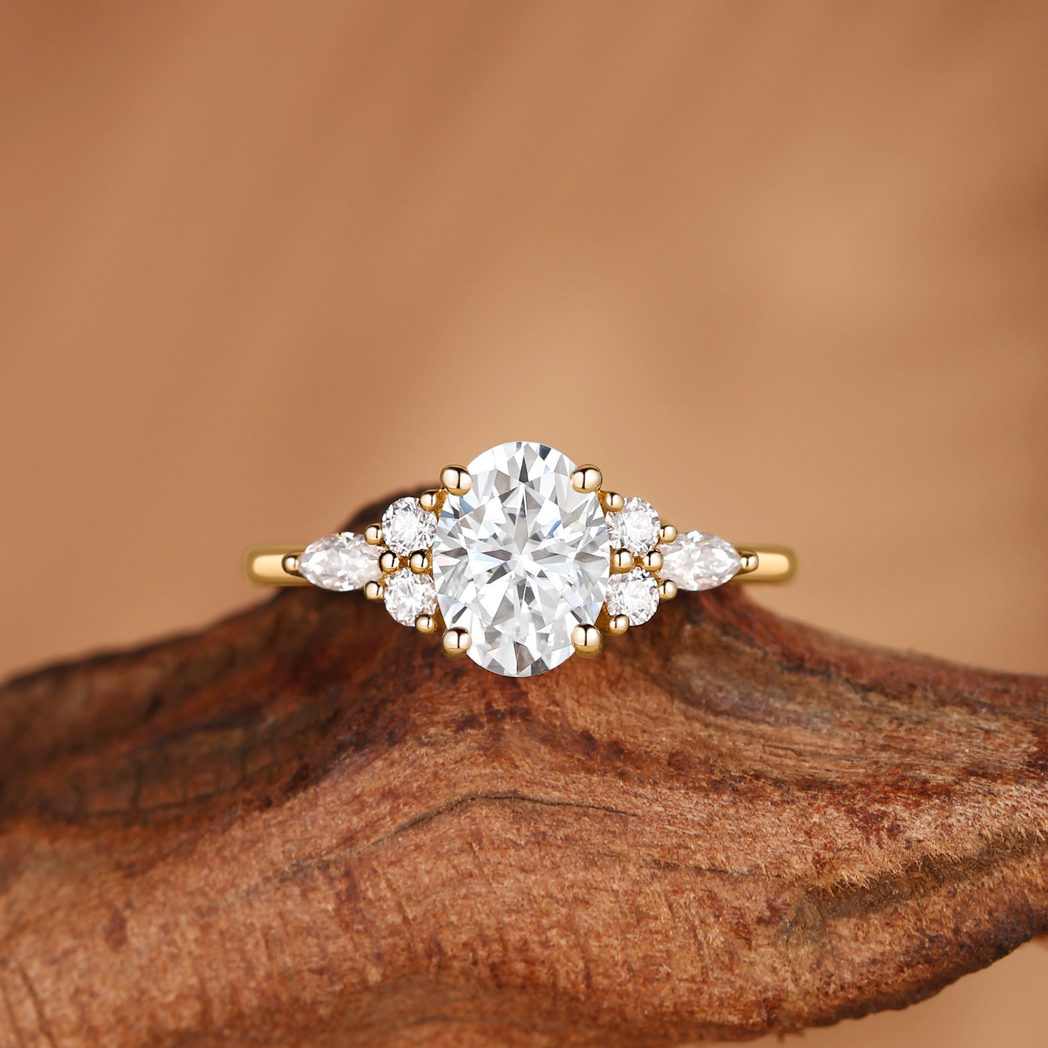 Lucinda - Oval Cut Moissanite Classic Engagement Ring