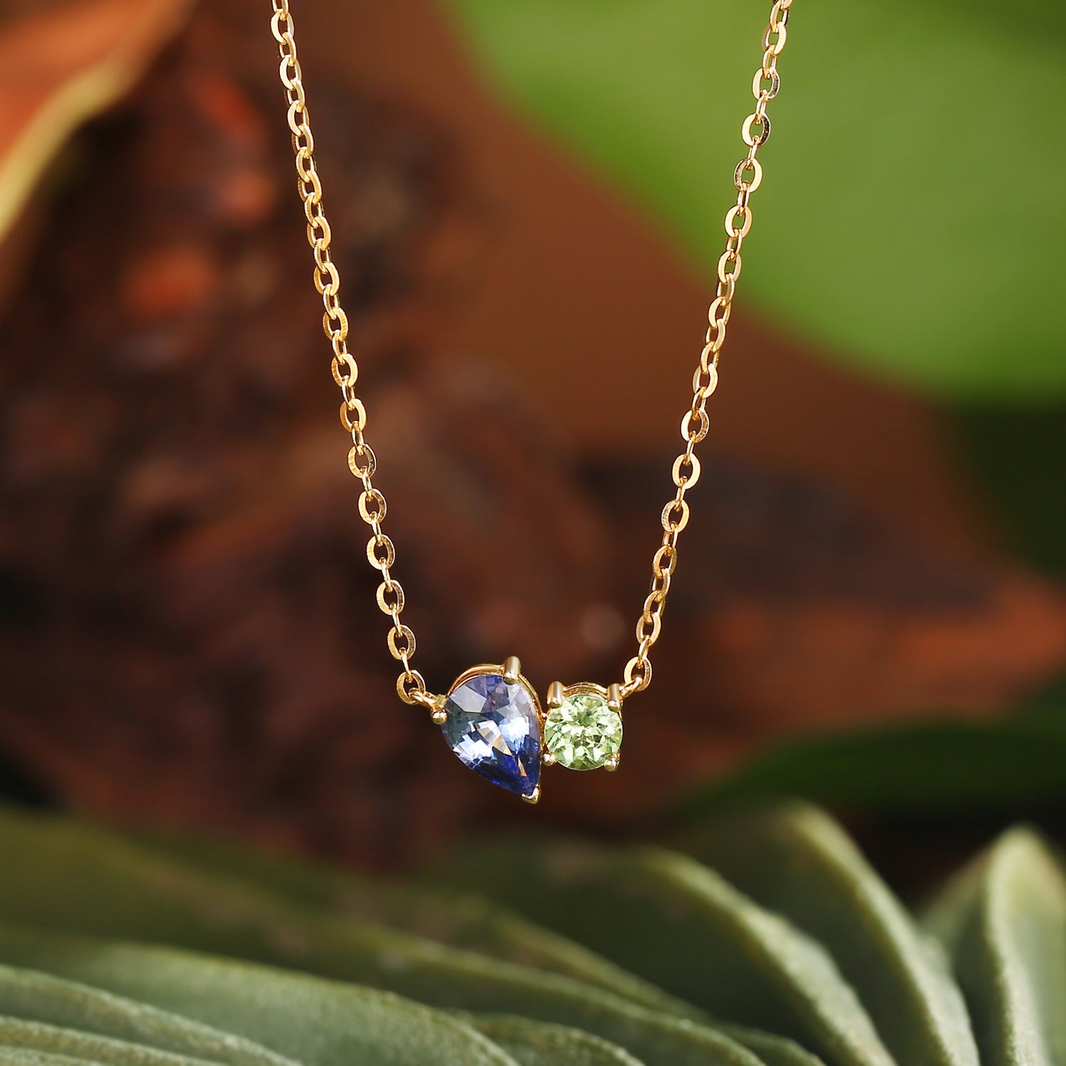 Monet's Garden-Inspired Lab Sapphire Classic Pendant