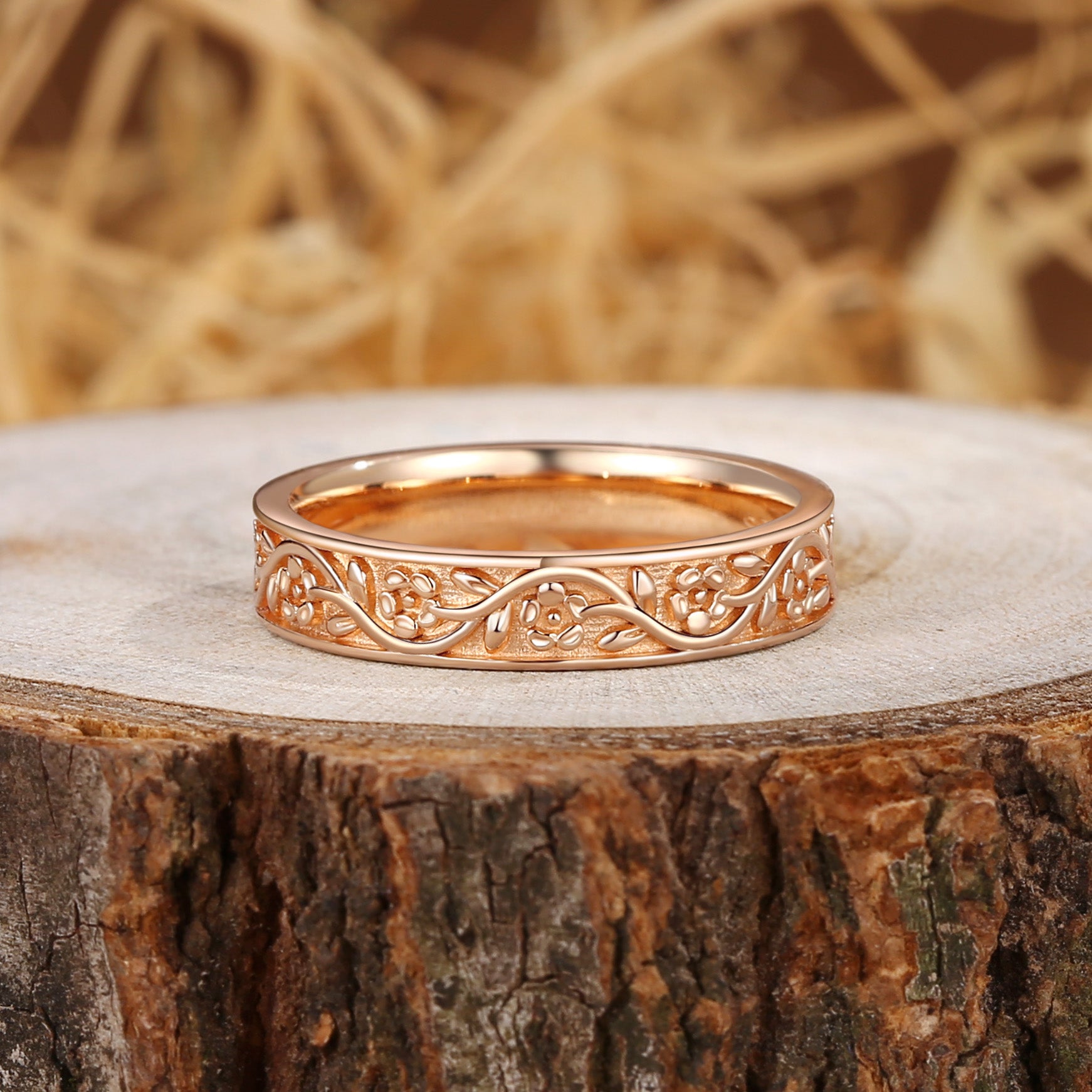 4MM Nature Inspired Flower Band
