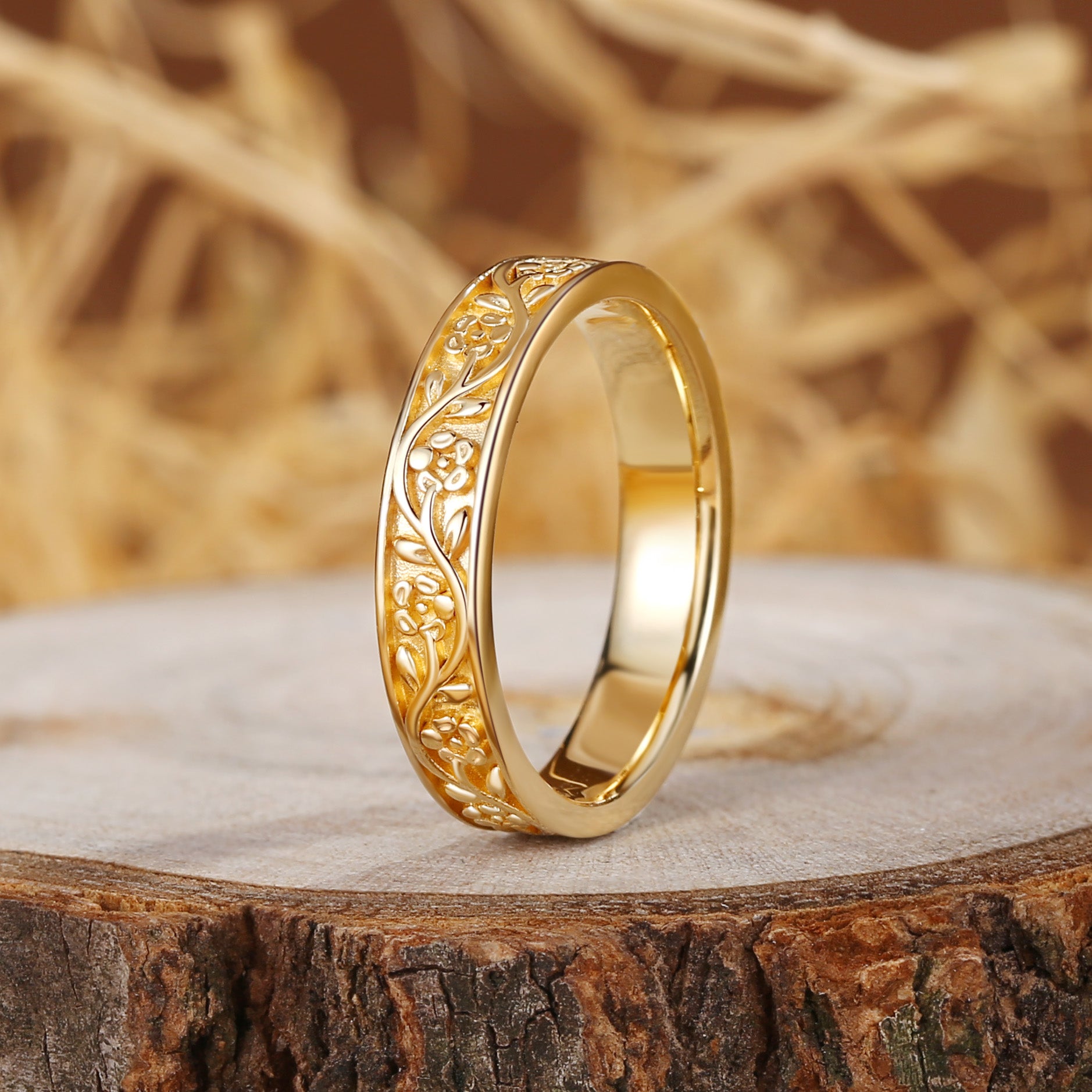 4MM Nature Inspired Flower Band