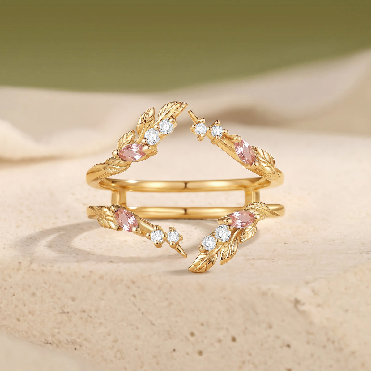 Delicate Leaf Vine Inspired Wedding Band