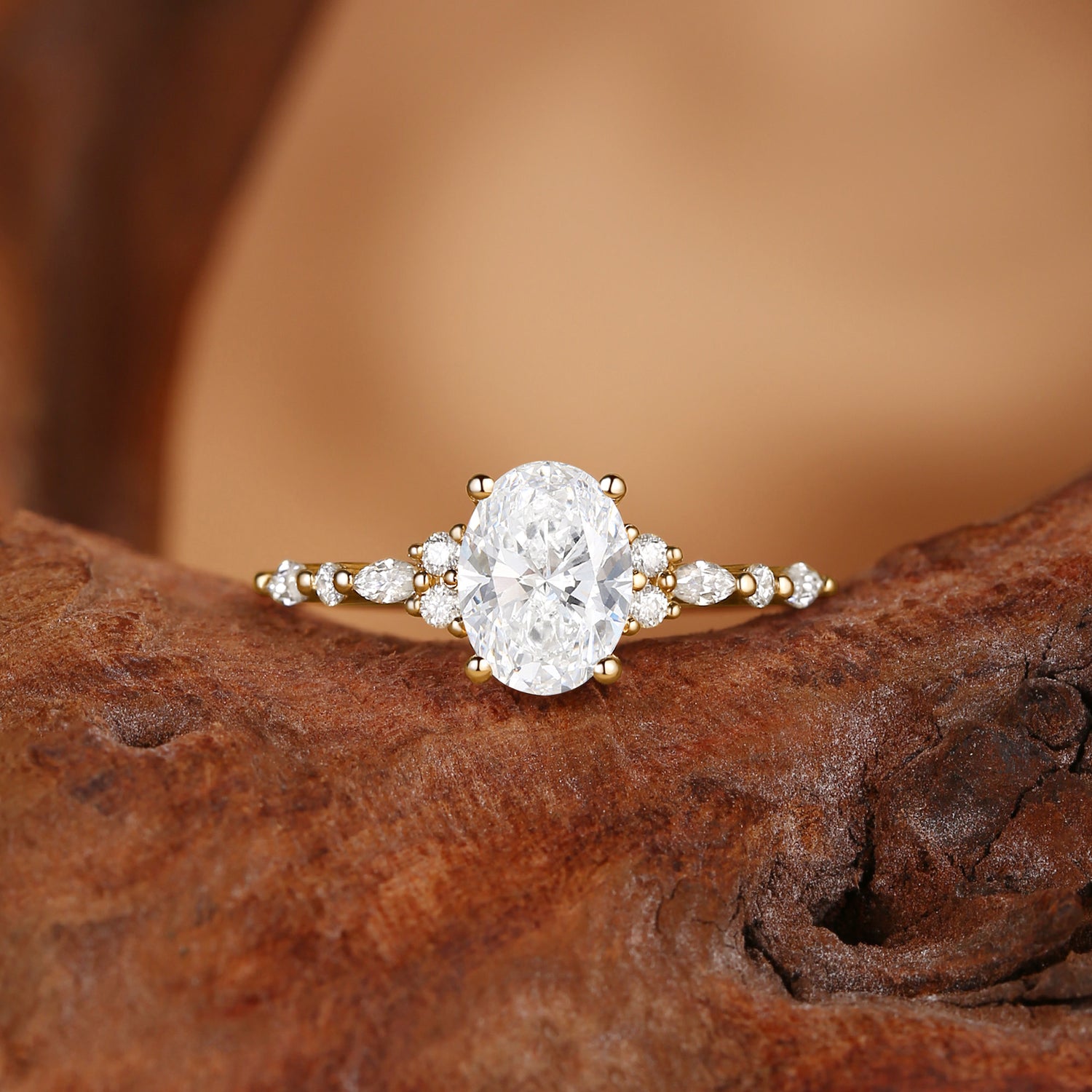 Madeleine - 1.0CT Oval Cut Lab Grown Diamond Engagement Ring