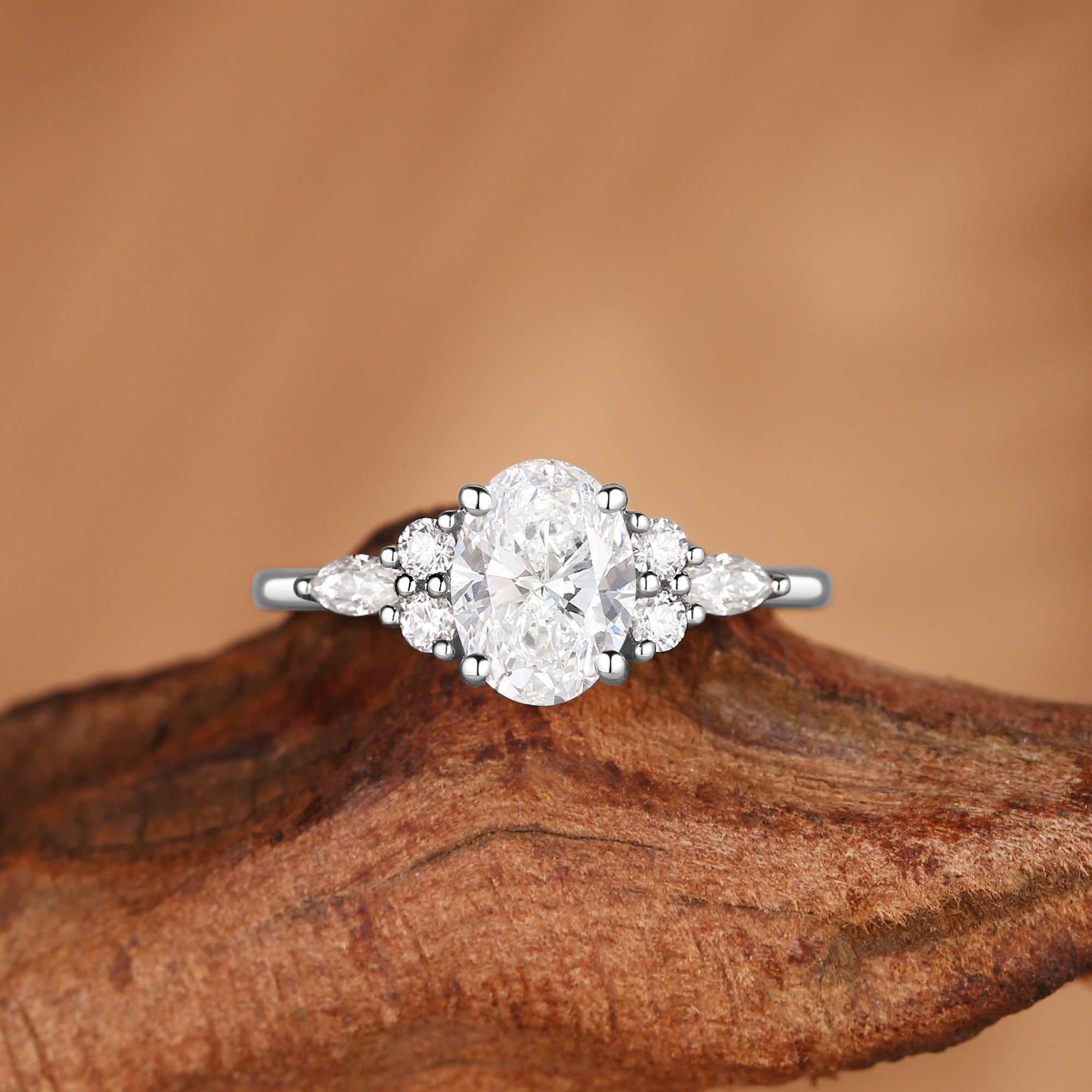 Lucinda - Oval Cut Lab Grown Diamond Classic Engagement Ring