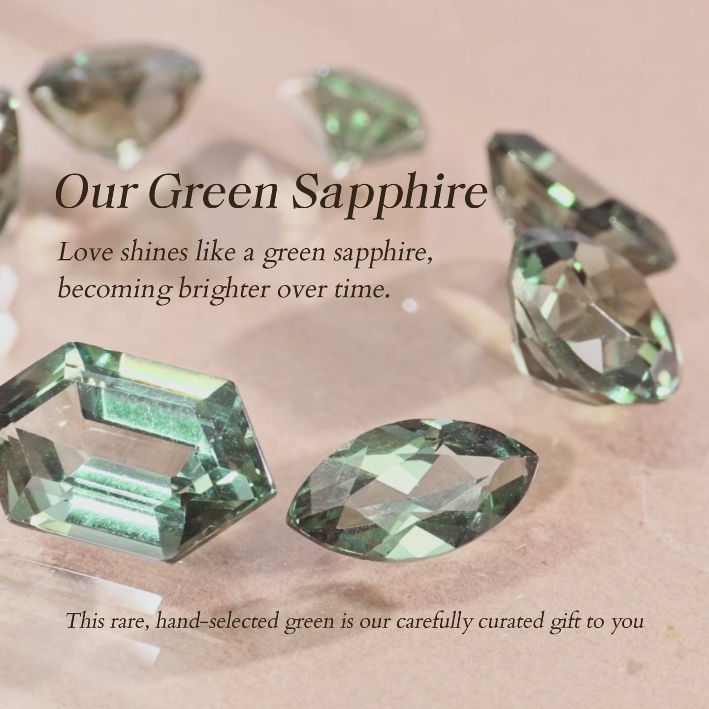 Load video: Clarissa - Pear Cut Lab Green Sapphire Leafy Bridal Set 2pcs